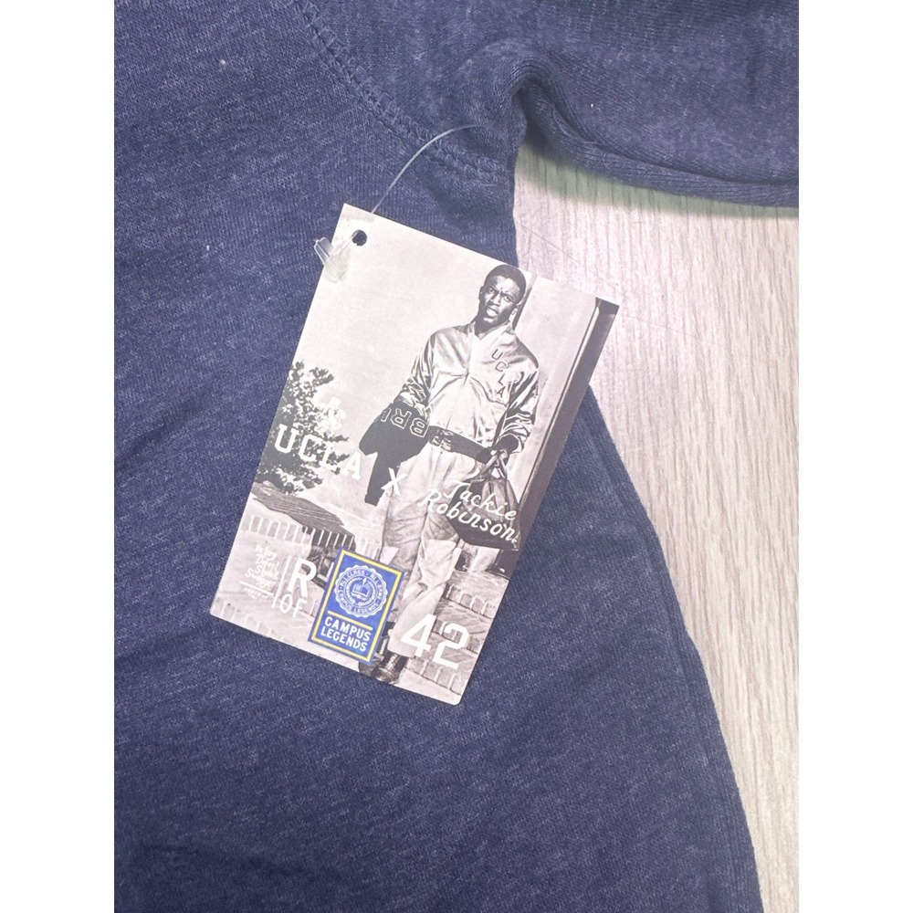 Roots of Fight UCLA Jackie Robinson Football Navy PO Hoody Large - Picture 7 of 11